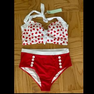 NEW Women's High Waisted Bikini Retro Style 2 pc.